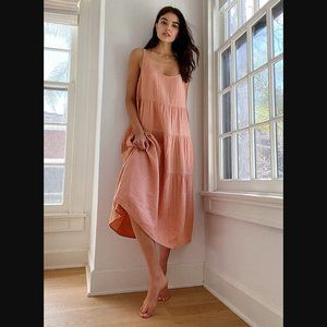 Aritzia Wilfred Free Firefly Midi Dress in black, size small